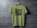 Born To Camp With Tent And Camper Fun Outdoors T-Shirt