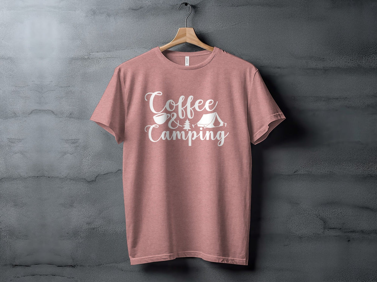 Coffee and Camping Graphic Design Great Outdoors T-Shirt