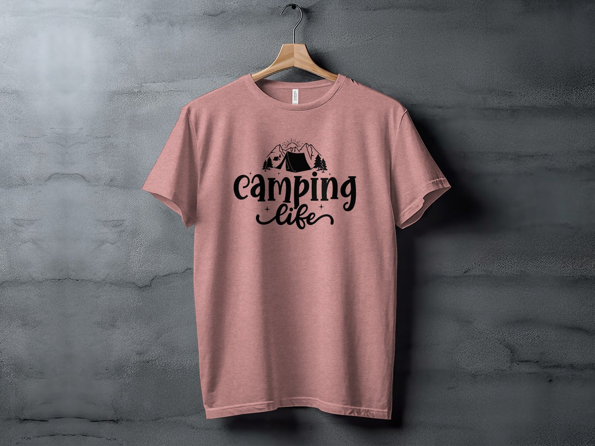 Camping Life Camping Tent Mountain Camping Outdoors T-Shirt