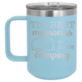 Camping 15 oz Mug | Light Blue