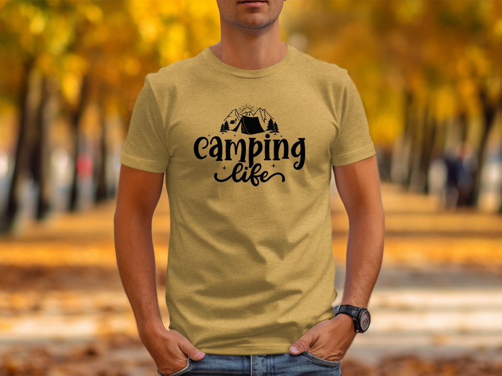 Camping Life Camping Tent Mountain Camping Outdoors T-Shirt