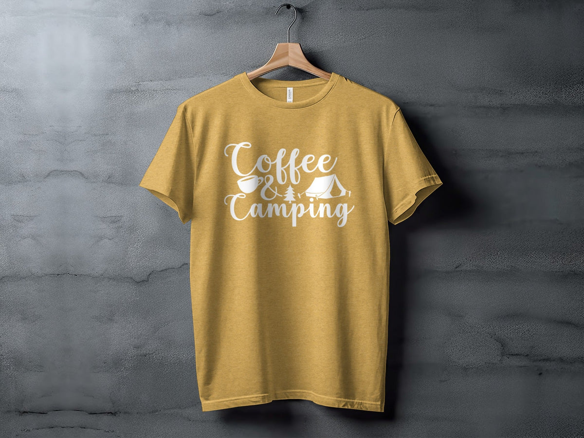 Coffee and Camping Graphic Design Great Outdoors T-Shirt