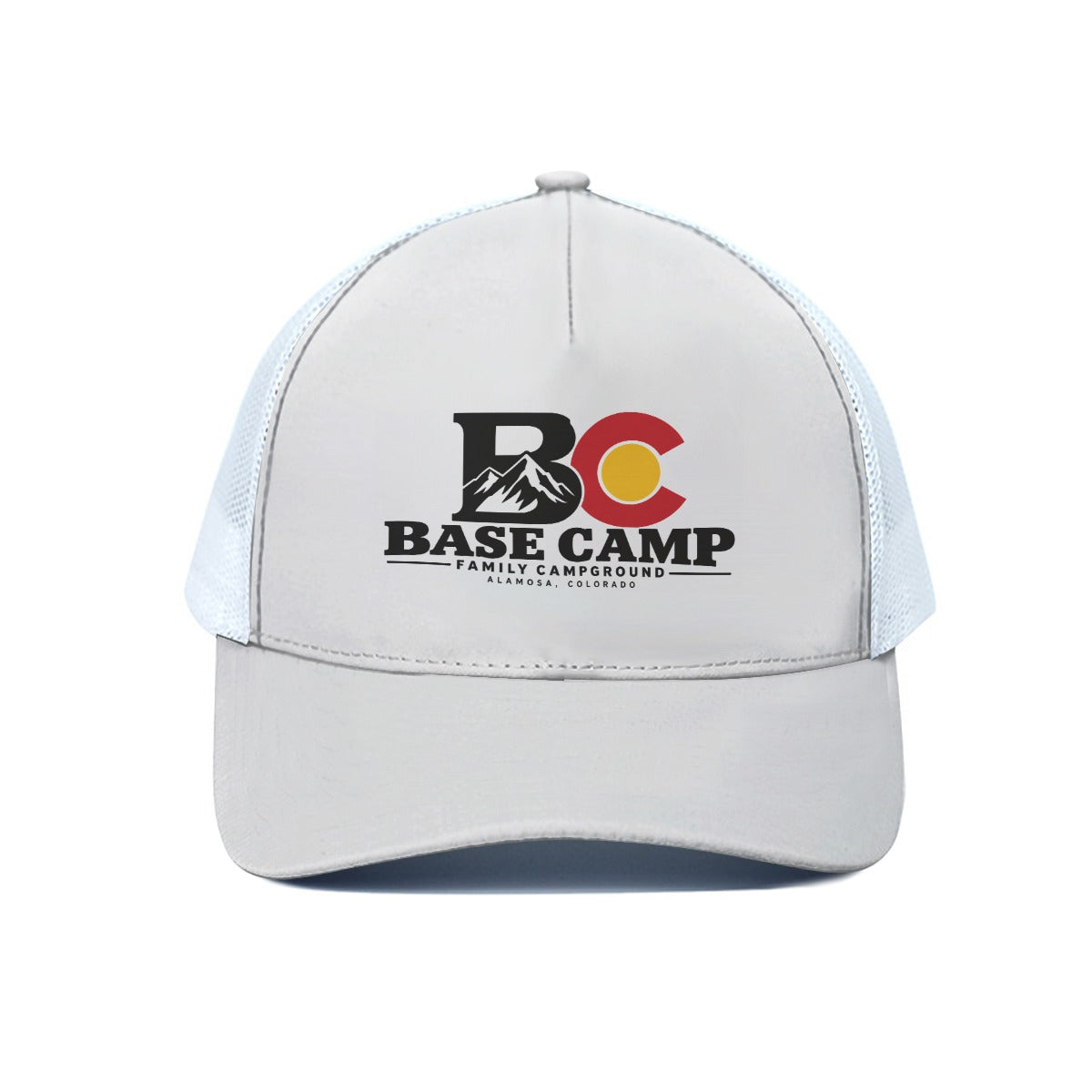 Unisex Trucker Hat With White Half-mesh