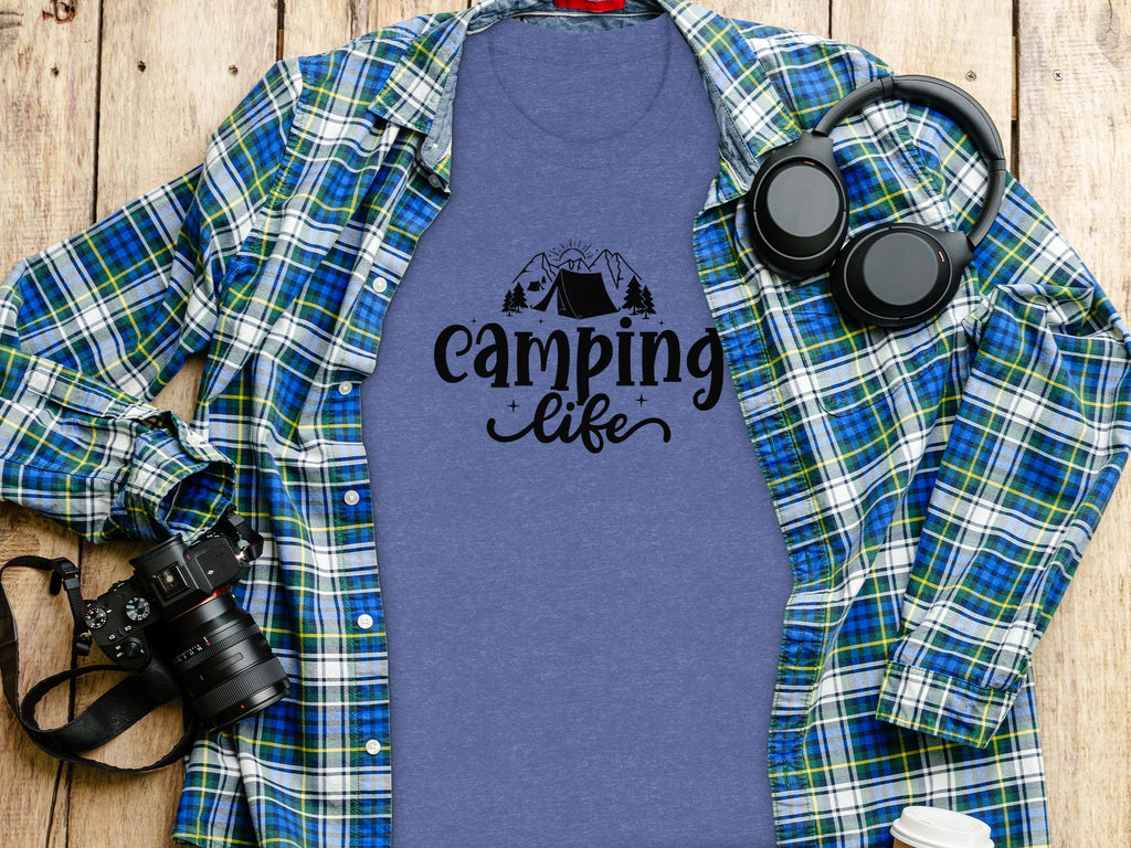 Camping Life Camping Tent Mountain Camping Outdoors T-Shirt