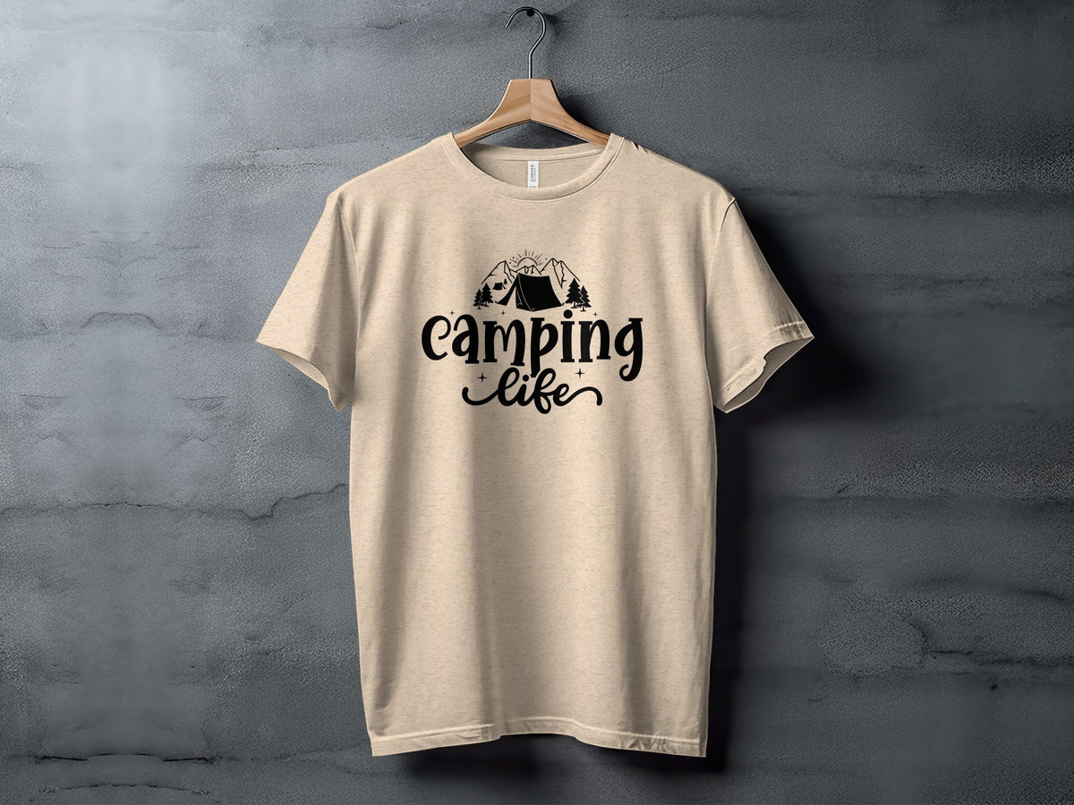 Camping Life Camping Tent Mountain Camping Outdoors T-Shirt