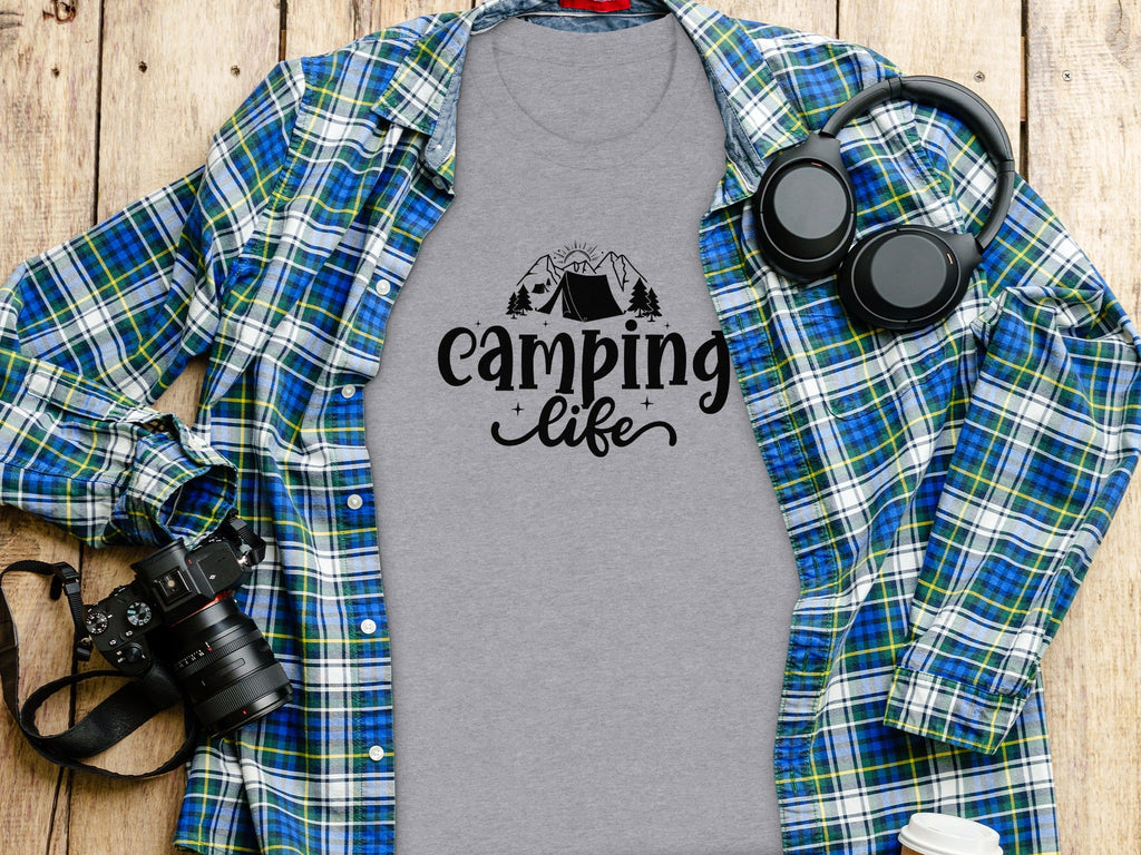 Camping Life Camping Tent Mountain Camping Outdoors T-Shirt