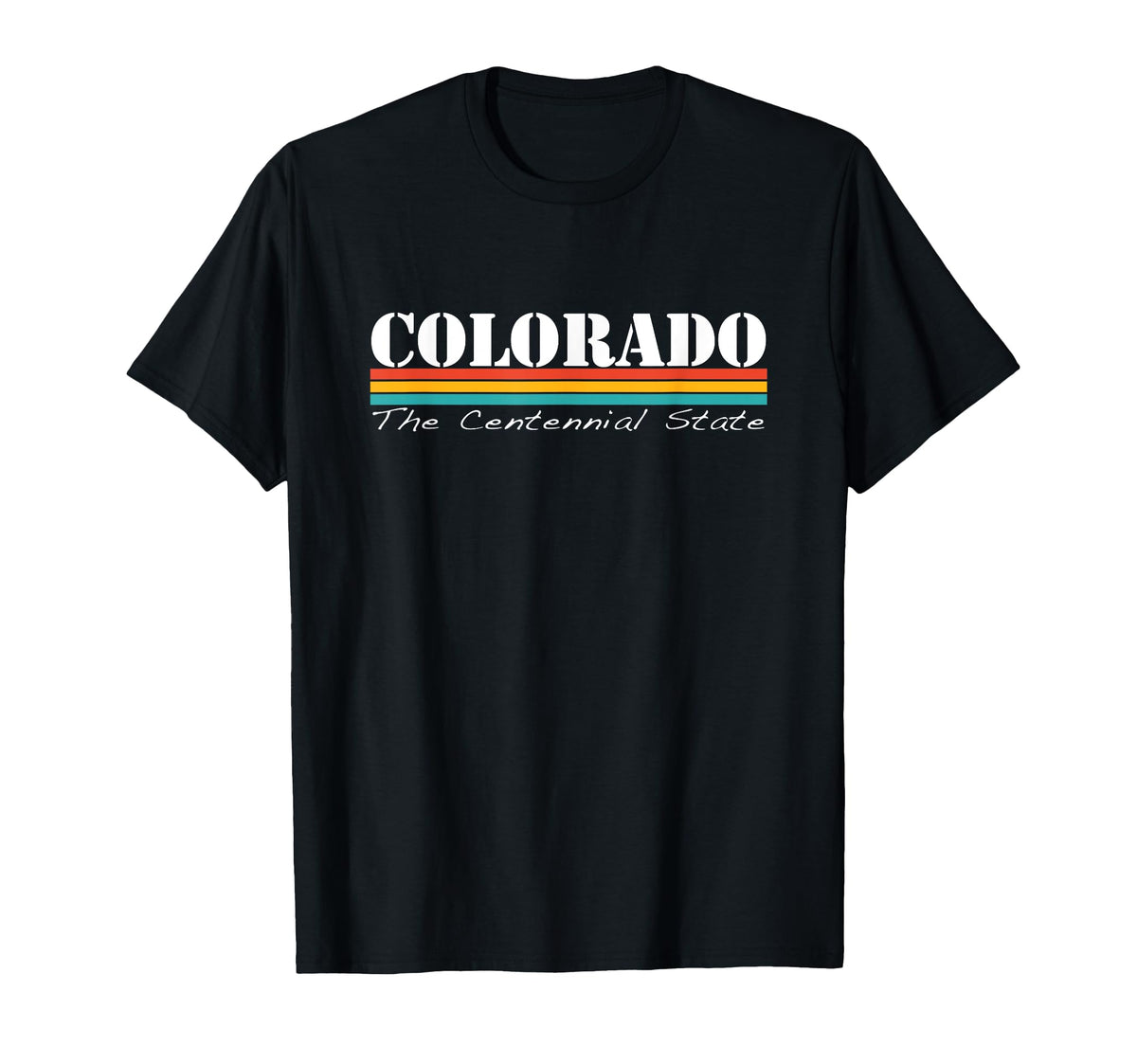 Colorado Centennial State Stripes T-Shirt - Streetwear Style for Adults