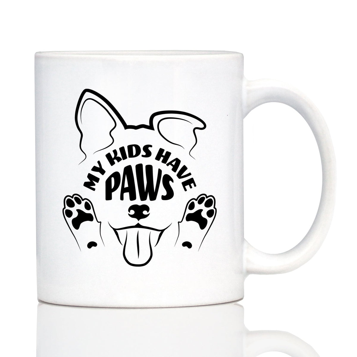 Kids Have Paws Dog Coffee Mug Gifts for Dog People White Ceramic Coffee Cup