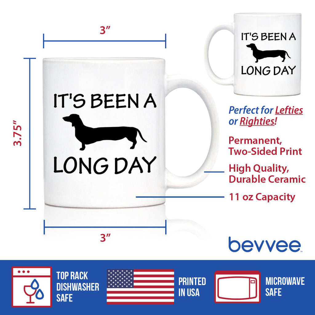 It's Been A Long Day Coffee Mug - Funny Dachshund Themed Decor and Gifts