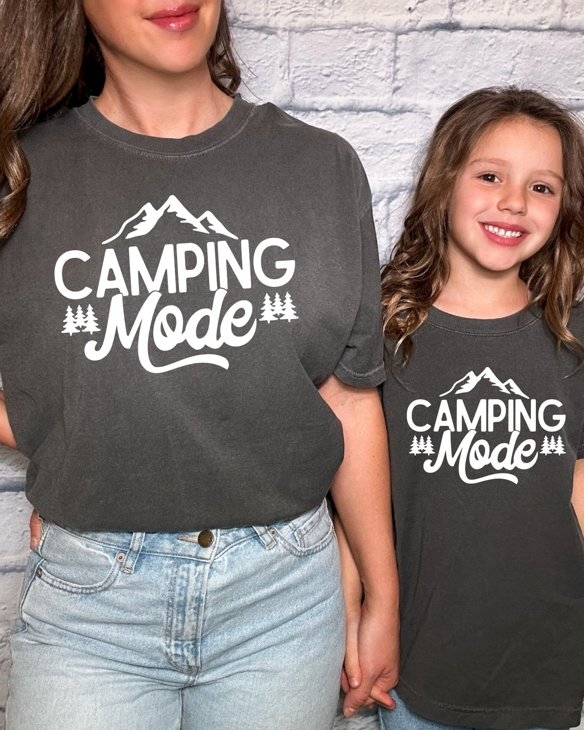 Camping Mode Kids Garment-Dyed T-Shirt – Nature Hiking Youth Outdoor Adventure Tee