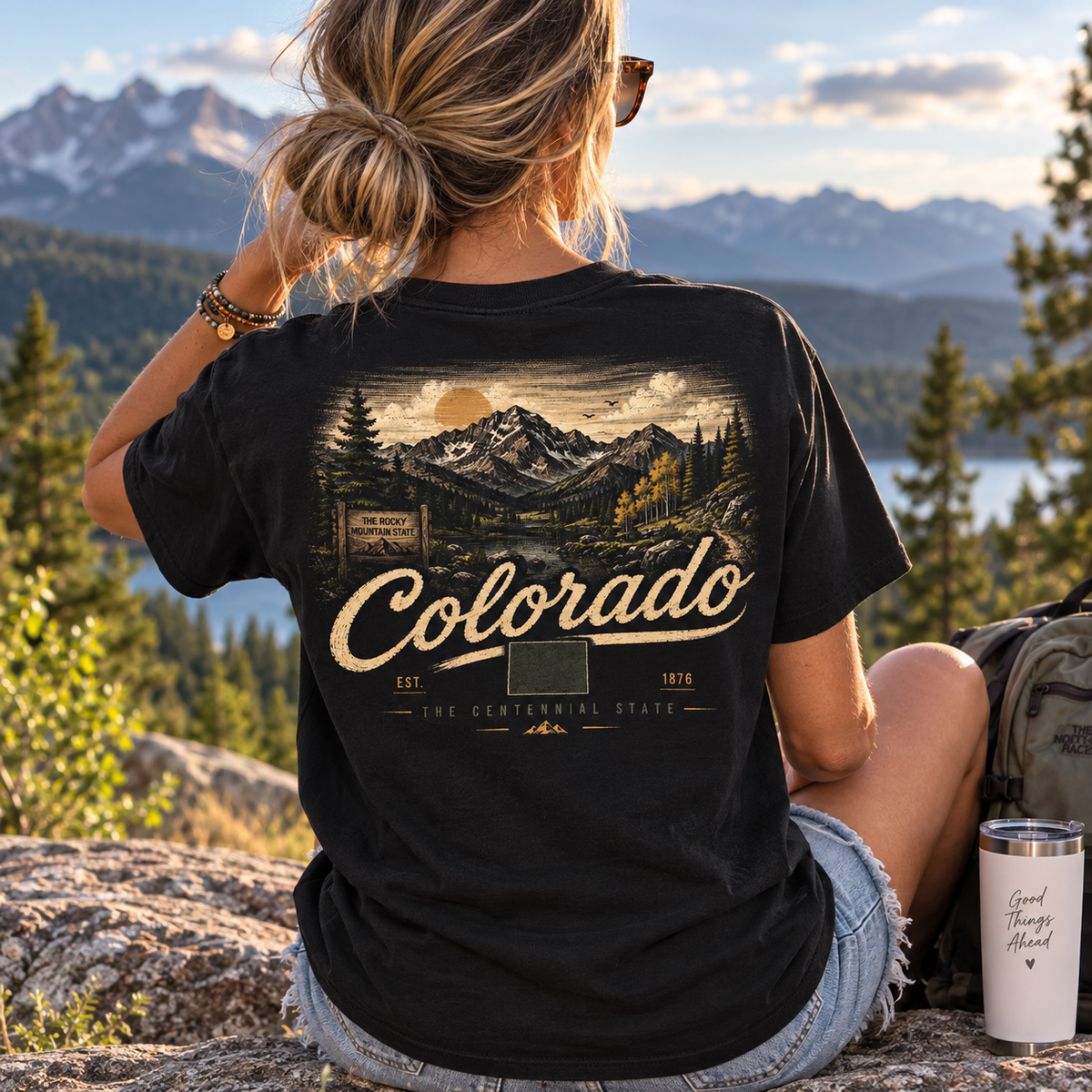 Colorado Centennial State Rocky Mountain T-Shirt