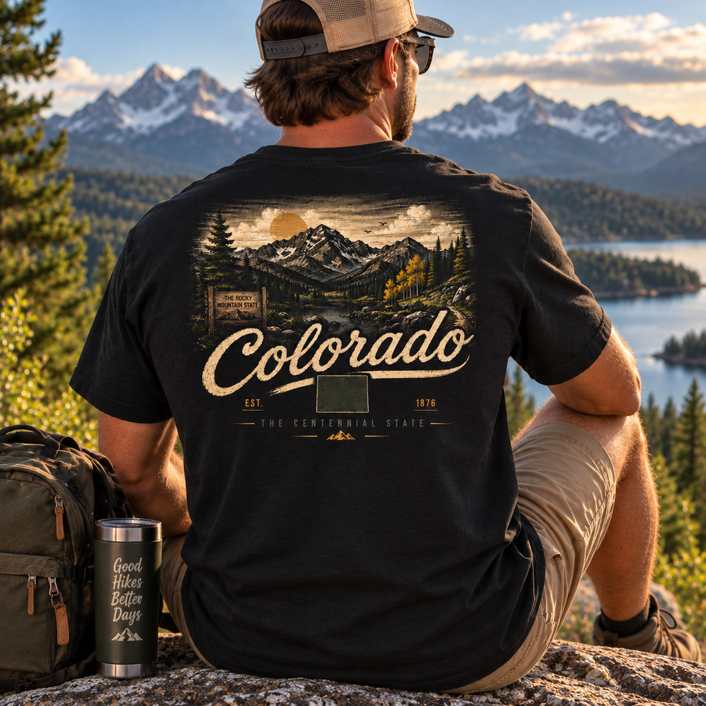 Colorado Centennial State Rocky Mountain T-Shirt
