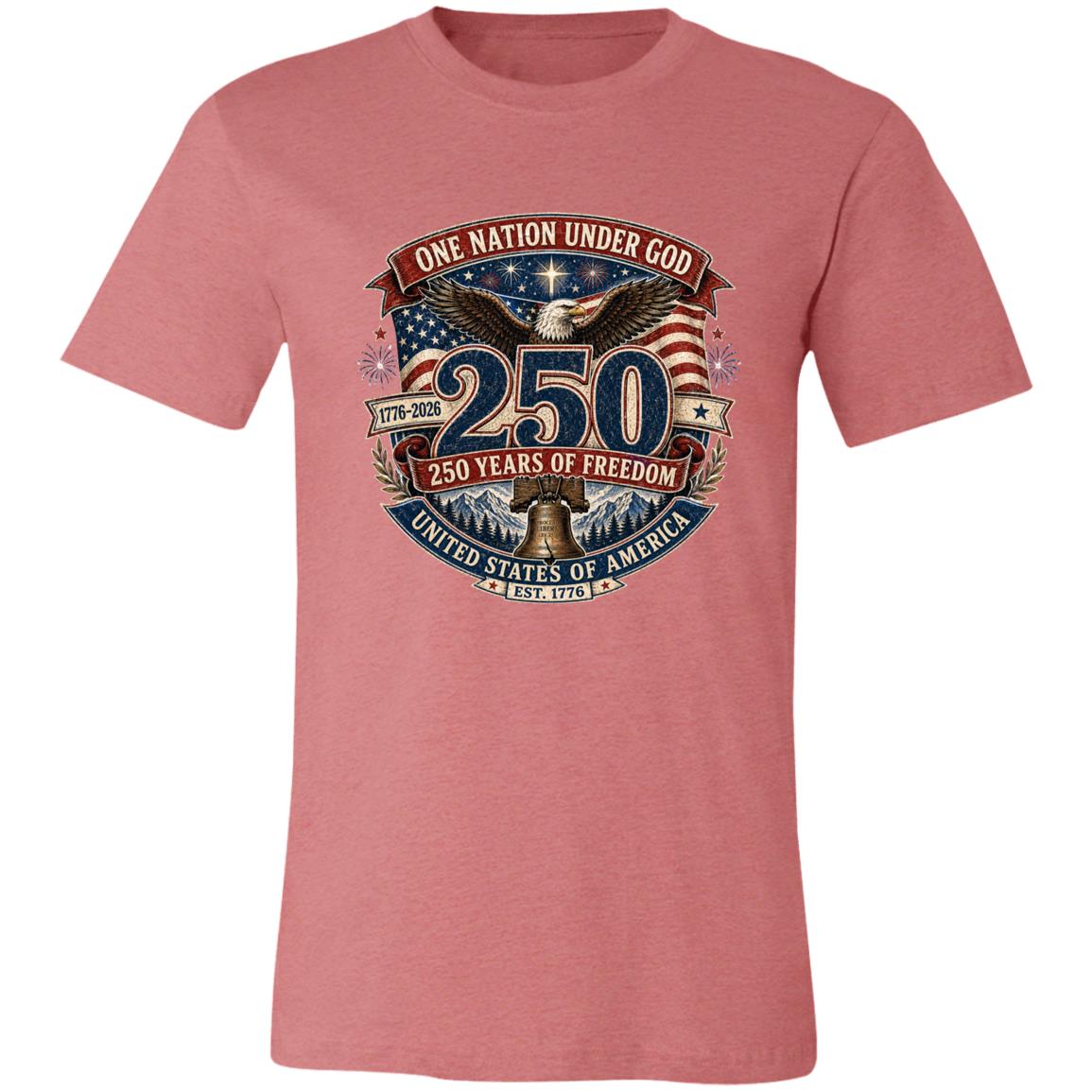 Vintage T-Shirt One Nation Under God Patriotic Freedom