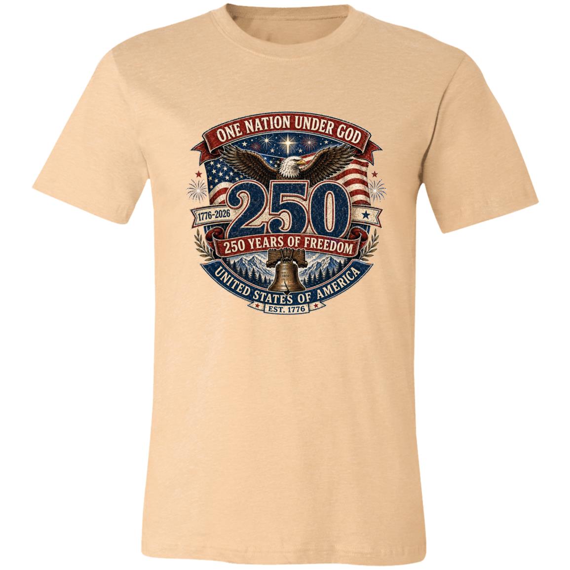 Vintage T-Shirt One Nation Under God Patriotic Freedom