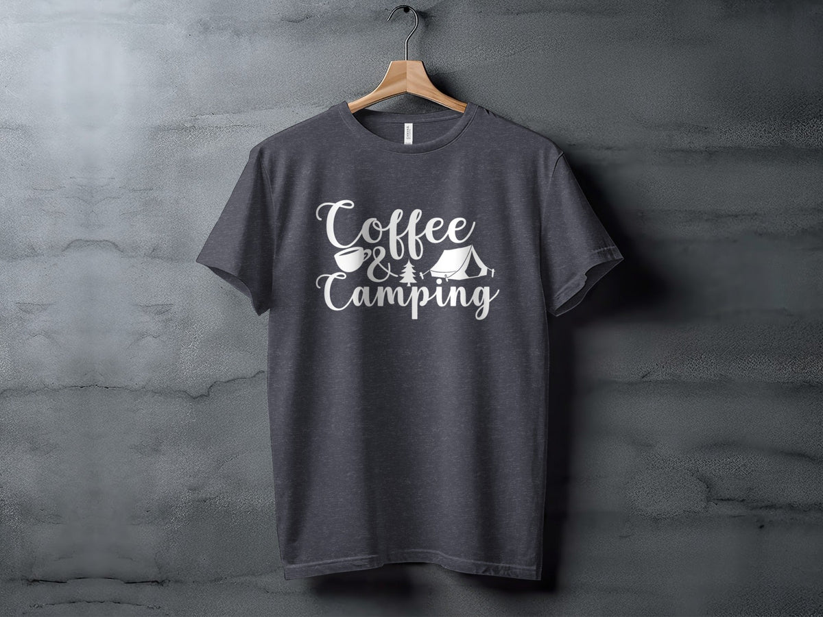 Coffee and Camping Graphic Design Great Outdoors T-Shirt