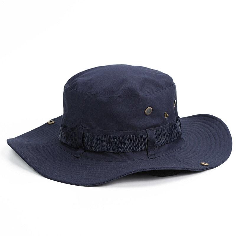 Camouflage Outdoor Bucket Hat Camping Hat Men Foldable Sun Cap Breathable Adjustable Bucket Cap for Men/Women Sports Sun Cap Unisex Fishing Hiking Travel Solid Color Hats