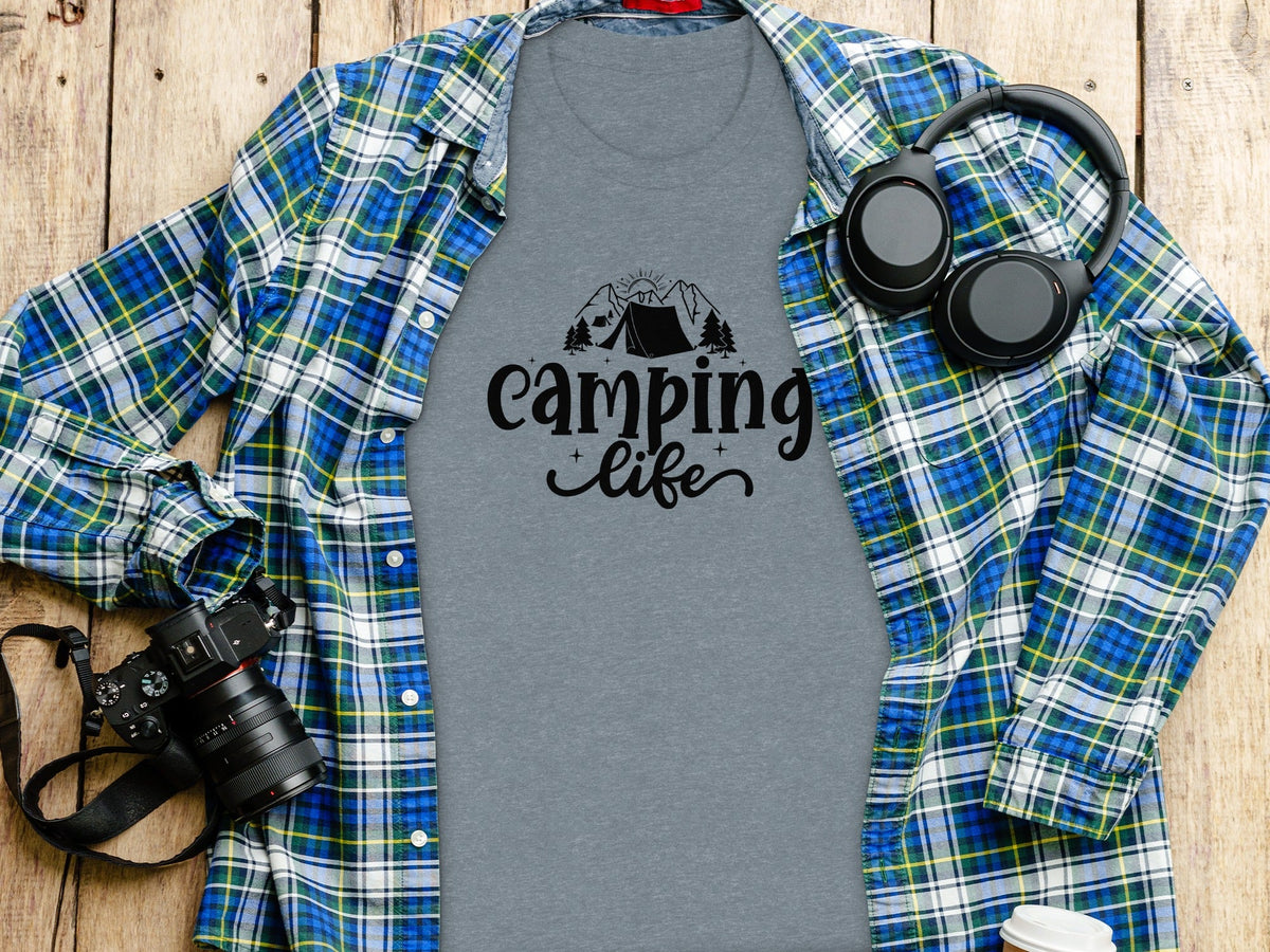 Camping Life Camping Tent Mountain Camping Outdoors T-Shirt