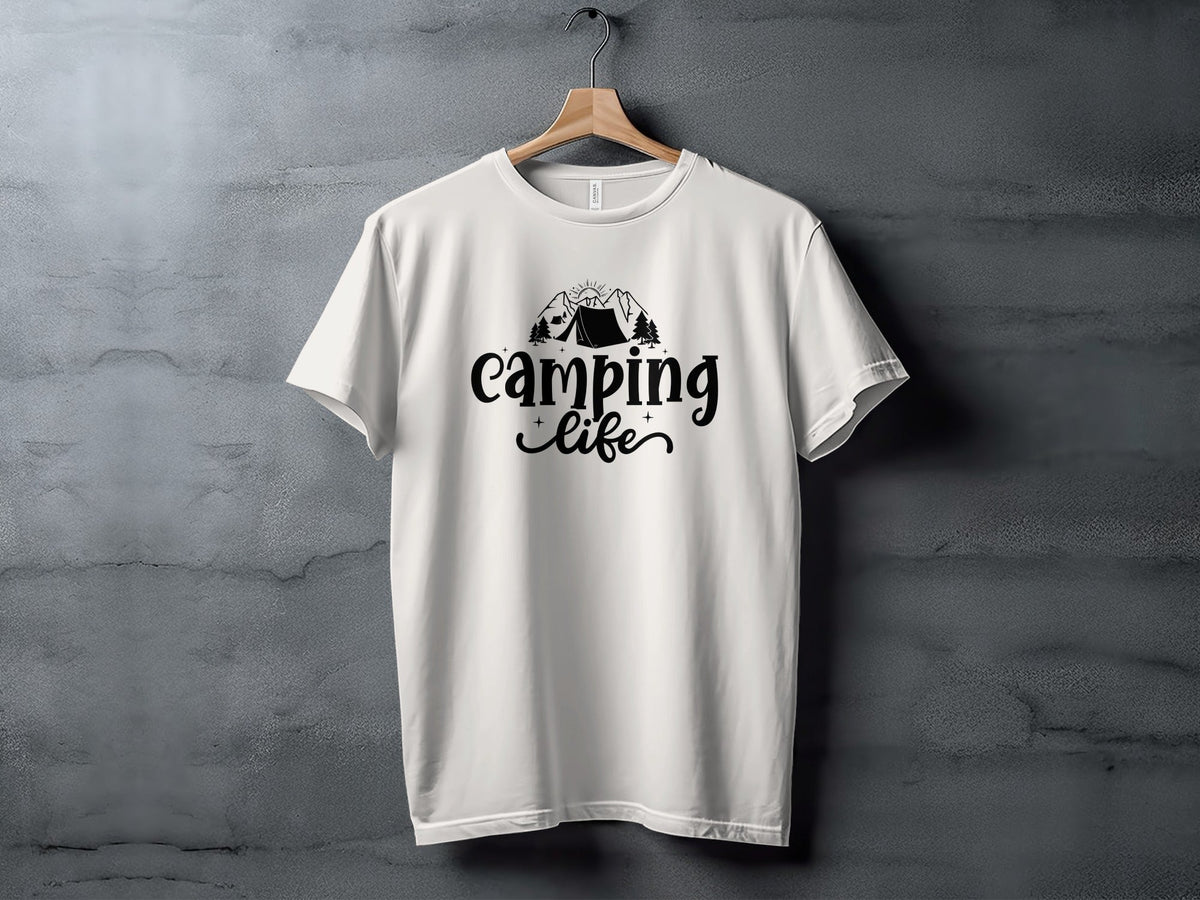 Camping Life Camping Tent Mountain Camping Outdoors T-Shirt