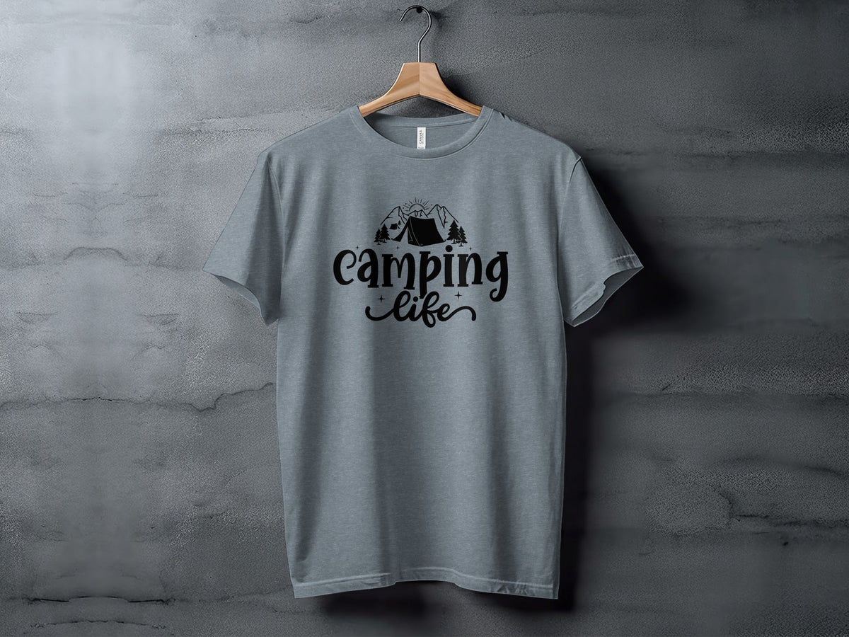 Camping Life Camping Tent Mountain Camping Outdoors T-Shirt
