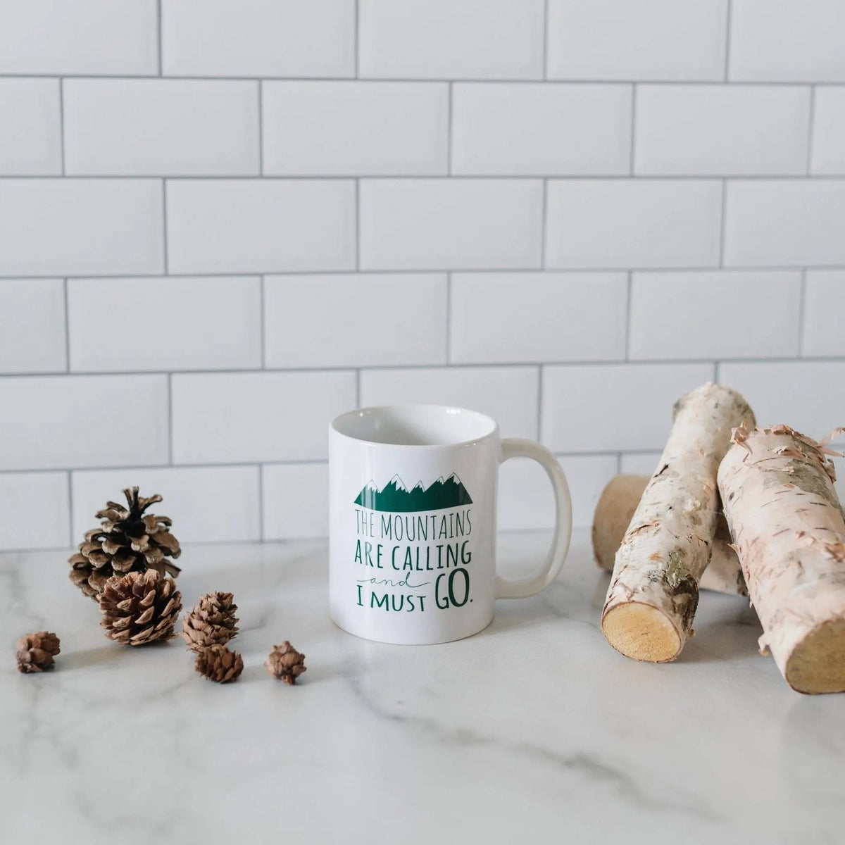 Mountain Coffee Mug – Ceramic Rocky Mountain Mug | Dishwasher Safe, Camping Gift